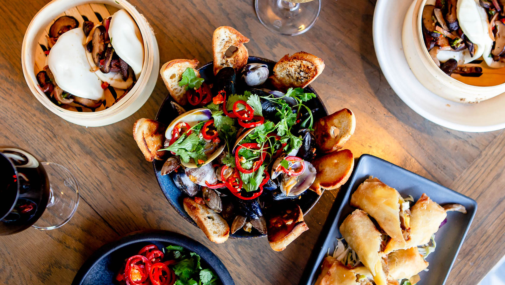 mussels and clams and other apps