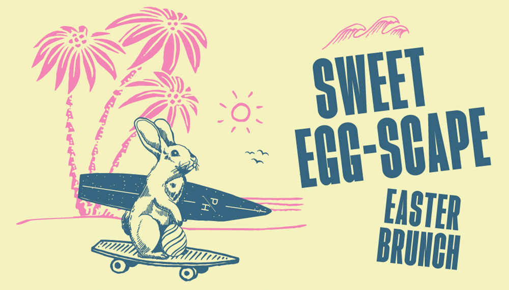 Graphic that says Sweet Egg-scape Easter Brunch