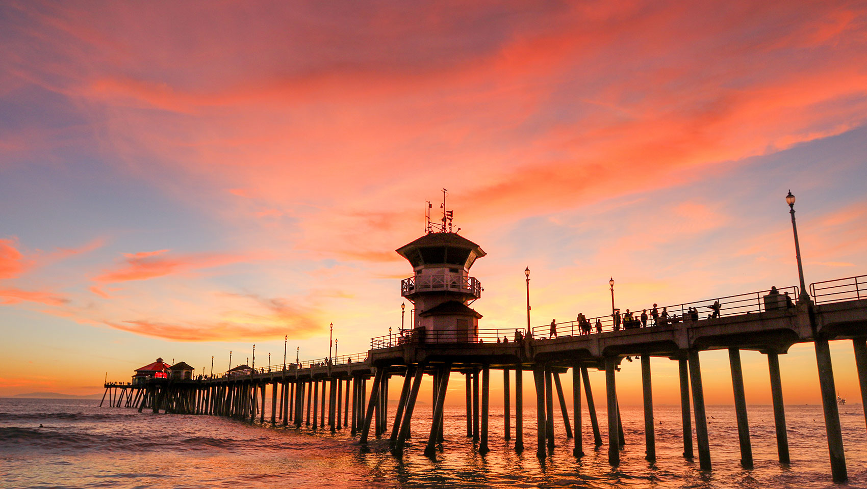 Huntington Pier at sunset