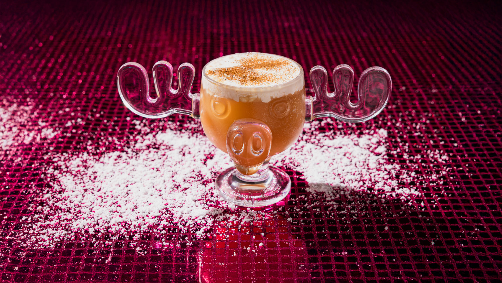 Cocktail in Marty moose Glass available at Pier Summit Ski Lodge at Kimpton Shorebreak Resort