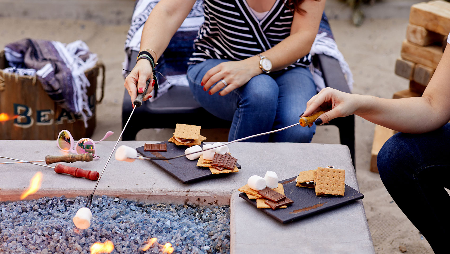 S'Mores on the deck