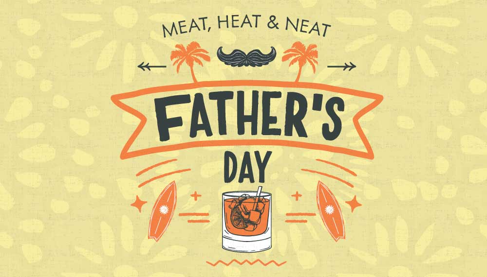 Pacific hideaway branded graphic that says Father's Day