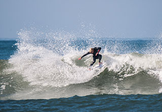 surfer riding a wave