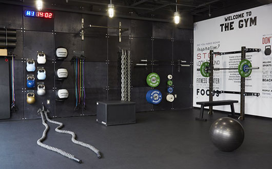 The gym at Shorebreak Resort